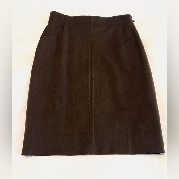 Escada Vintage Expresso Brown Pencil Skirt - Picture 1 of 4